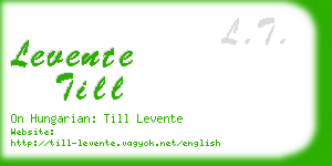 levente till business card